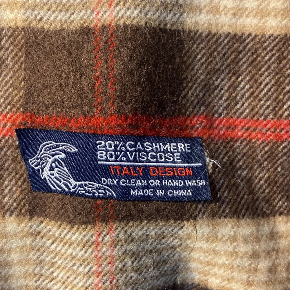 Italy design plaid scarf